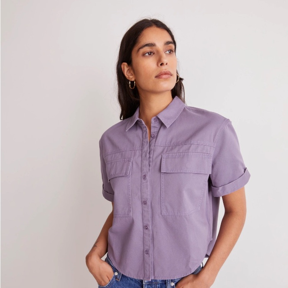 Madewell Lavender Button-Down Utility Shirt